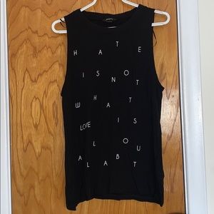 Black muscle tank
